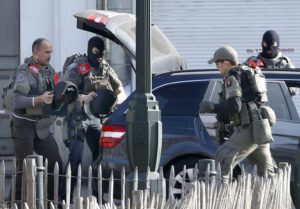 Three policemen have been wounded in a shooting in the suburbs of Forest near Brussels in March 2016