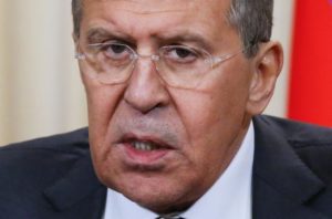Russian Foreign Minister Lavrov speaks during a news conference in Moscow