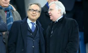 New Everton majority shareholder Farhad Moshiri, left, purchased 49.9% of the club in March but Bill Kenwright remains on the board.