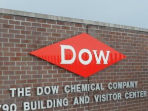 Dow sign on wall