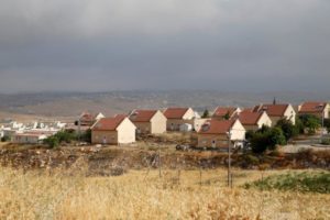 Houses are seen in the West Bank Jewish settlement of Karmel, near Hebron