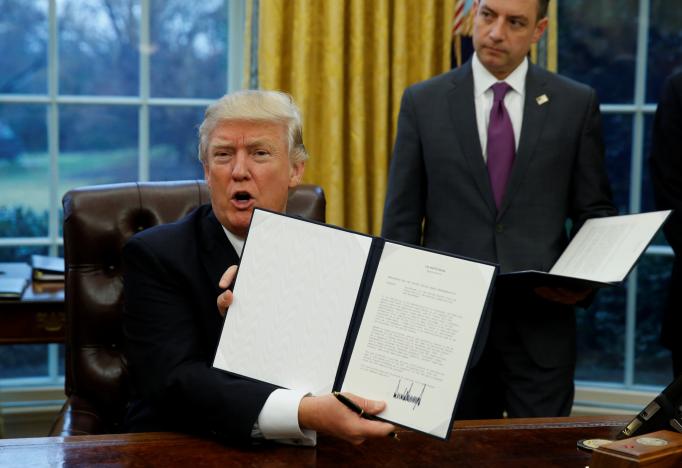 Trump Applies “America First”, Withdraws U.S. from TPP