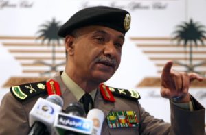 Saudi interior ministry spokesman Major General Mansur al-Turki (A