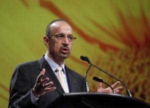 Khalid Al-Falih speaks to delegates at the 21st World Energy Congress in Montreal, September 13, 2010. REUTERS/Shaun Best/Files