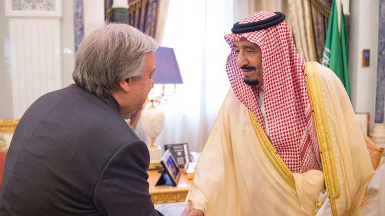 Guterres Meets Saudi Leadership, Hails Its International Stances