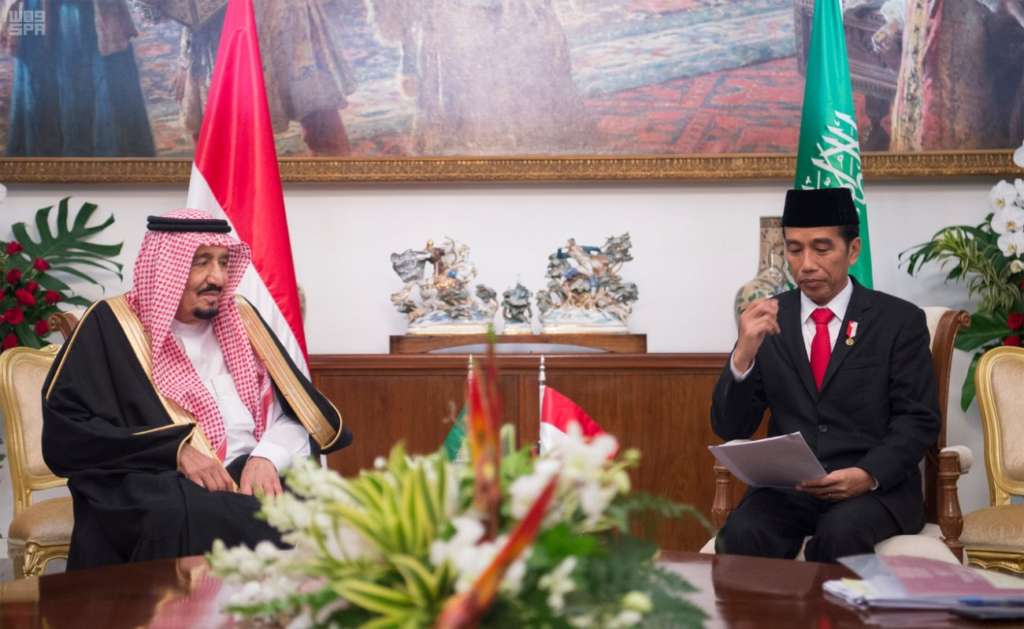 King Salman, Indonesian President Hold Official Talks