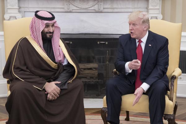 Saudi Deputy Crown Prince Meets US President Trump
