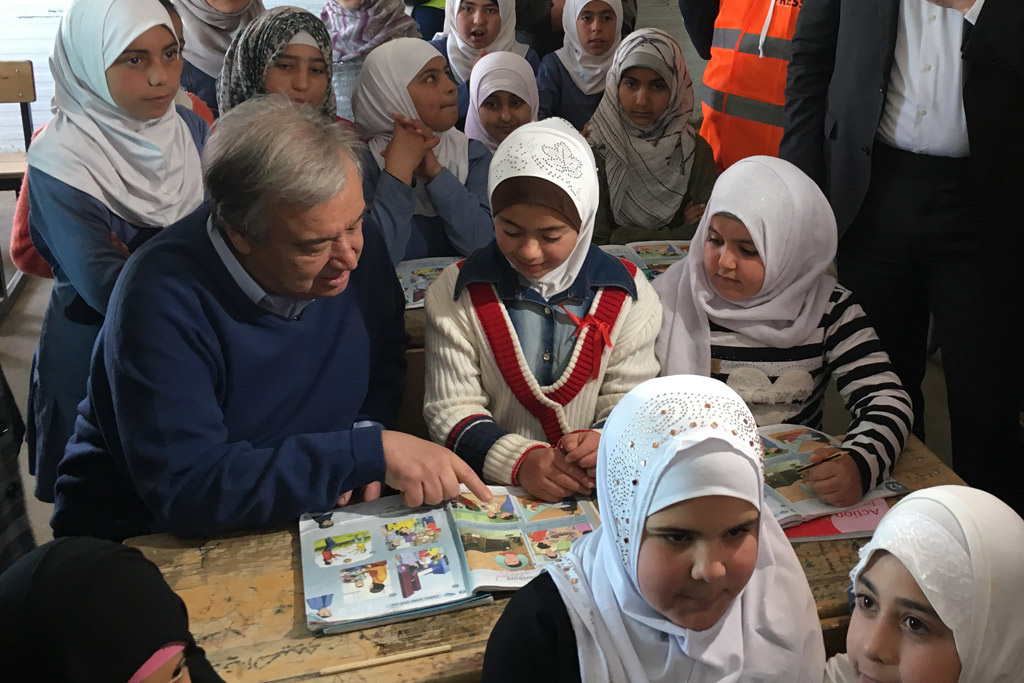 UN Chief Visits Jordan’s Zaatari Refugee Camp