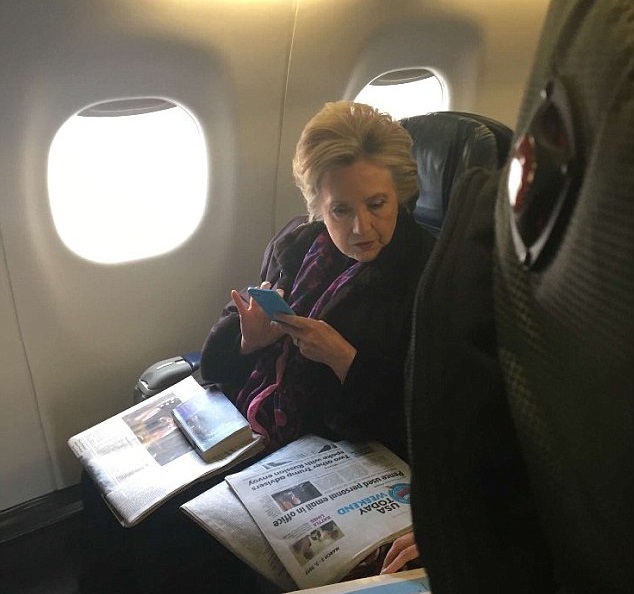 Snap of Clinton Reading Pence Personal Email Headline Goes Viral