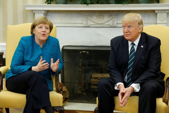 Trump, Germany’s Merkel Meet in Oval Office