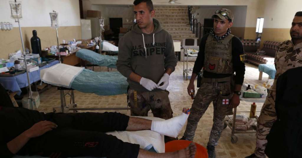School Becomes Field Hospital in Iraq’s Mosul