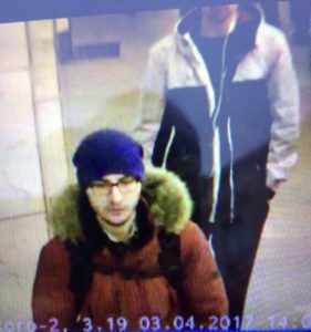 Handout photo of suspect Suspect Akbarzhon at St Petersburg's metro station