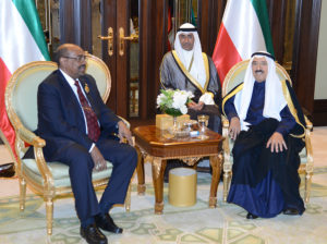 Kuwait Emir Sheikh Sabah Al-Ahmad Al-Jaber Al-Sabah receives President of Sudan Omar Al-Bashir in 2014