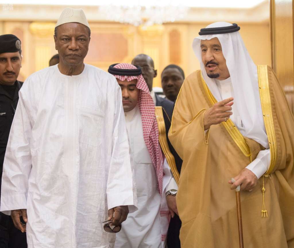 Custodian of the Two Holy Mosques Holds Talks with Guinea’s President
