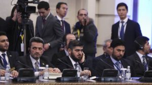 The Syrian opposition delegation attended talks in Astana in January