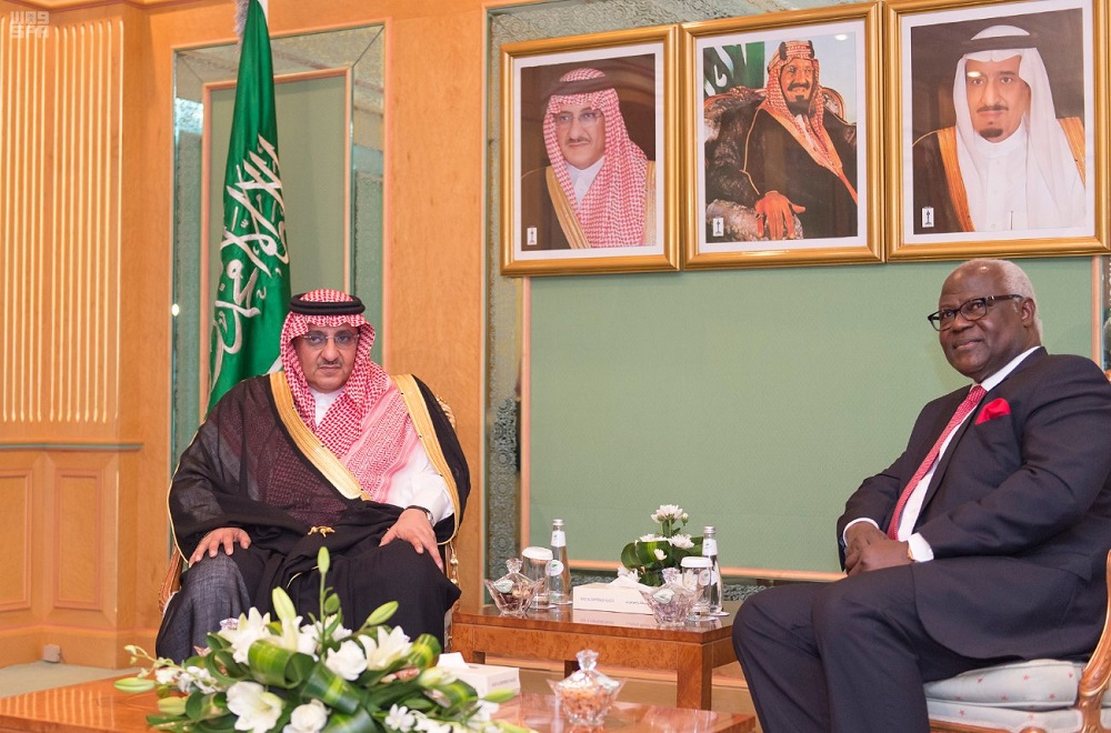 Crown Prince Discusses Security Cooperation with President of Sierra Leone