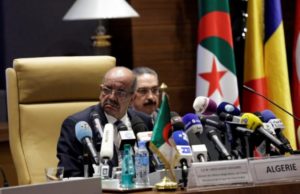 Abdelkader Messahel, Algeria's Minister for African and Maghreb affairs attends the meeting of Libya's neighbouring countries in Algiers
