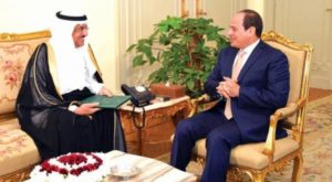 Egyptian president receives Saudi Minister of State and Member of the Cabinet Dr. Issam bin Saad bin Saeed, on May 13,