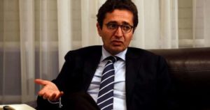 Tunisia's Investment Minister Fadhel Abdelkefi speaks with Reuters journalists in Tunis, Tunisia,