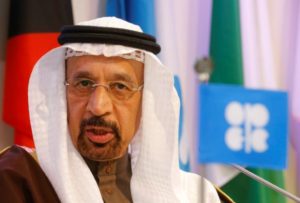 Saudi Arabia's energy minister al-Falih addresses a news conference after an OPEC meeting in Vienna