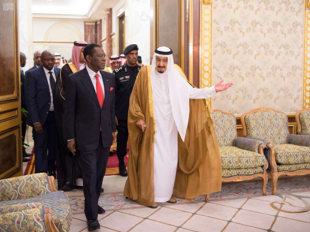 King Salman Holds Bilateral Talks with Equatorial Guinea President Mbasogo