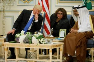 Saudi Arabia's King Salman welcomes Trump at the Royal Court in Riyadh