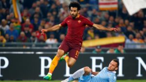 Mohamed Salah in action with Lazio's Stefan de Vrij. Liverpool on Thursday completed the signing of Egyptian winger Mohamed Salah from AS Roma for a fee reported to be 39 million euros ($43.5 million)