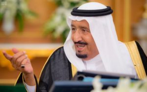 Custodian of the Two Holy Mosques King Salman bin Abdulaziz chairs a cabinet session on June 12. (SPA)
