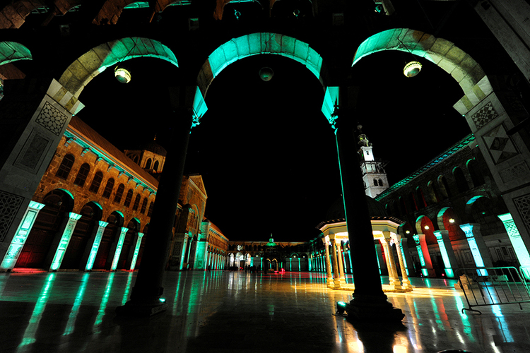 Syrian Regime Illuminates Historic Umayyad Mosque with ‘Tacky Casino Lighting’