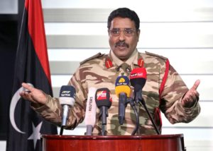 Libya's National Army Spokesman Ahmed Al- Mismari
