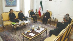 President Rouhani meeting with IRGC commanders