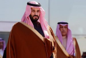 Saudi Crown Prince Mohammed bin Salman attends a graduation ceremony and air show marking the 50th anniversary of the founding of King Faisal Air College in Riyadh
