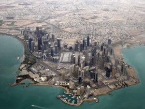 An aerial view shows Doha's diplomatic area March 21, 2013. Reuters