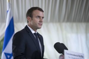 President Emmanuel Macron last week promised “clarity on the death of Sarah Halimi.” But critics complain of societal doublespeak. (Pool photo by Kamil Zihnioglu/European Pressphoto Agency)