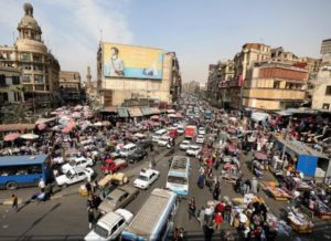 A general view of a street in downtown Cairo