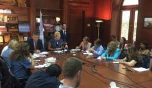 United Nations Special Coordinator Sigrid Kaag and Deputy Special Coordinator Philippe Lazzarini meet the press-