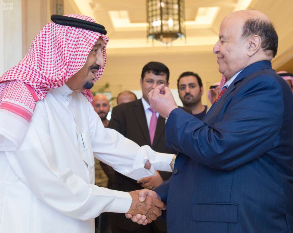 King Salman, President Hadi Discuss Developments in Yemen