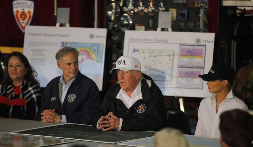 Trump Surveys Harvey Disaster Zone