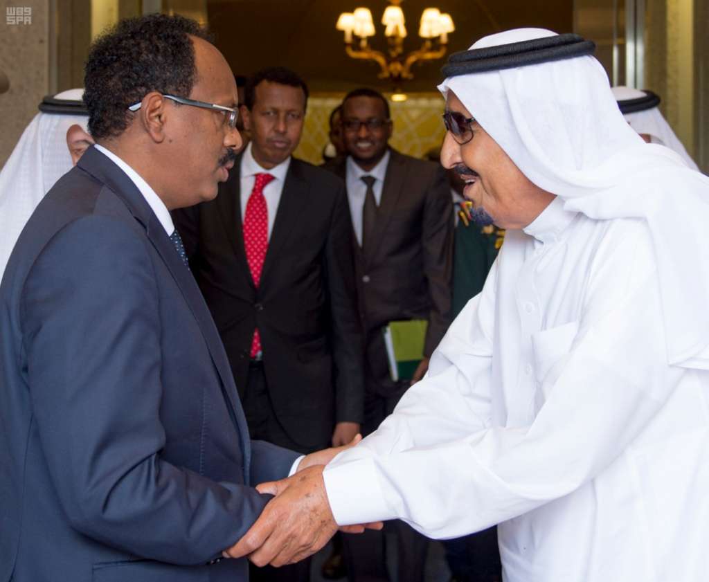 King Salman Receives Somali President