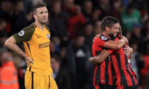 The final whistle tells the story at the Vitality Stadium last week, where Bournemouth defeated Brighton & Hove Albion 2-1.