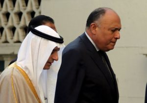Saudi Foreign Minister Adel al-Jubeir and Egypt’s Foreign Minister Sameh Shoukry.