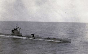 Photo taken in 1916 during WWI shows U-boat, military submarine operated by Germany.