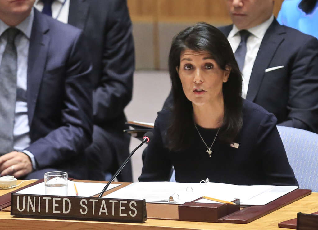 Haley Urges UN to Confront Iran’s ‘Destructive Conduct’