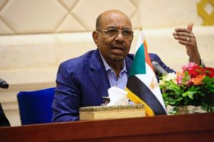 Sudan's President Omar Hassan al-Bashir speaks during a press conference after the oath of the prime minister and first vice president Bakri Hassan Saleh at the palace in Khartoum, Sudan March 2, 2017.